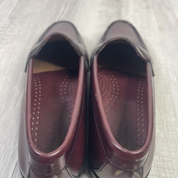 EUC G.H. Bass Weejuns Men’s 8.5 B Logan Loafers Burgundy Leather Casual Preppy G - Picture 8 of 12